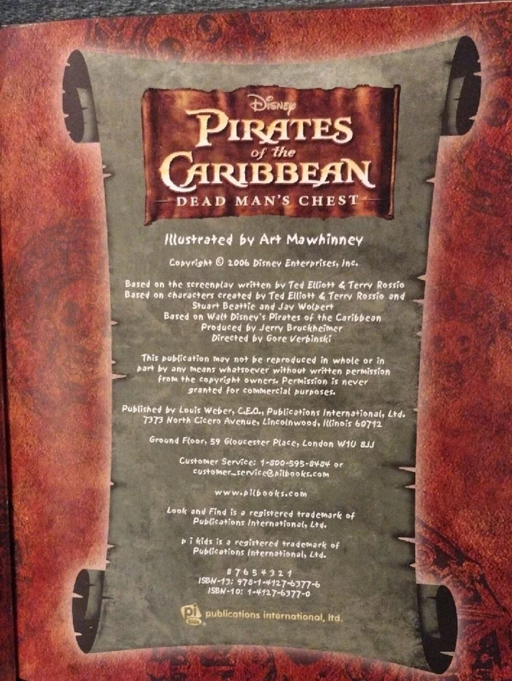 Disney Pirates of the Caribbean Dead Man's Chest Look & Find Children's Book